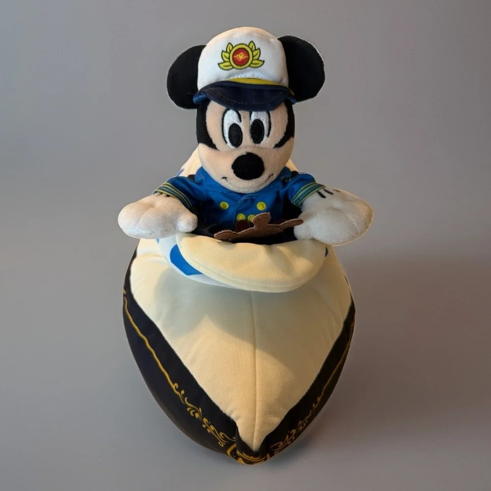 Disney Cruise Line Captain Mickey Mouse Cruise Ship Toy Plush DCL Euc Nautical